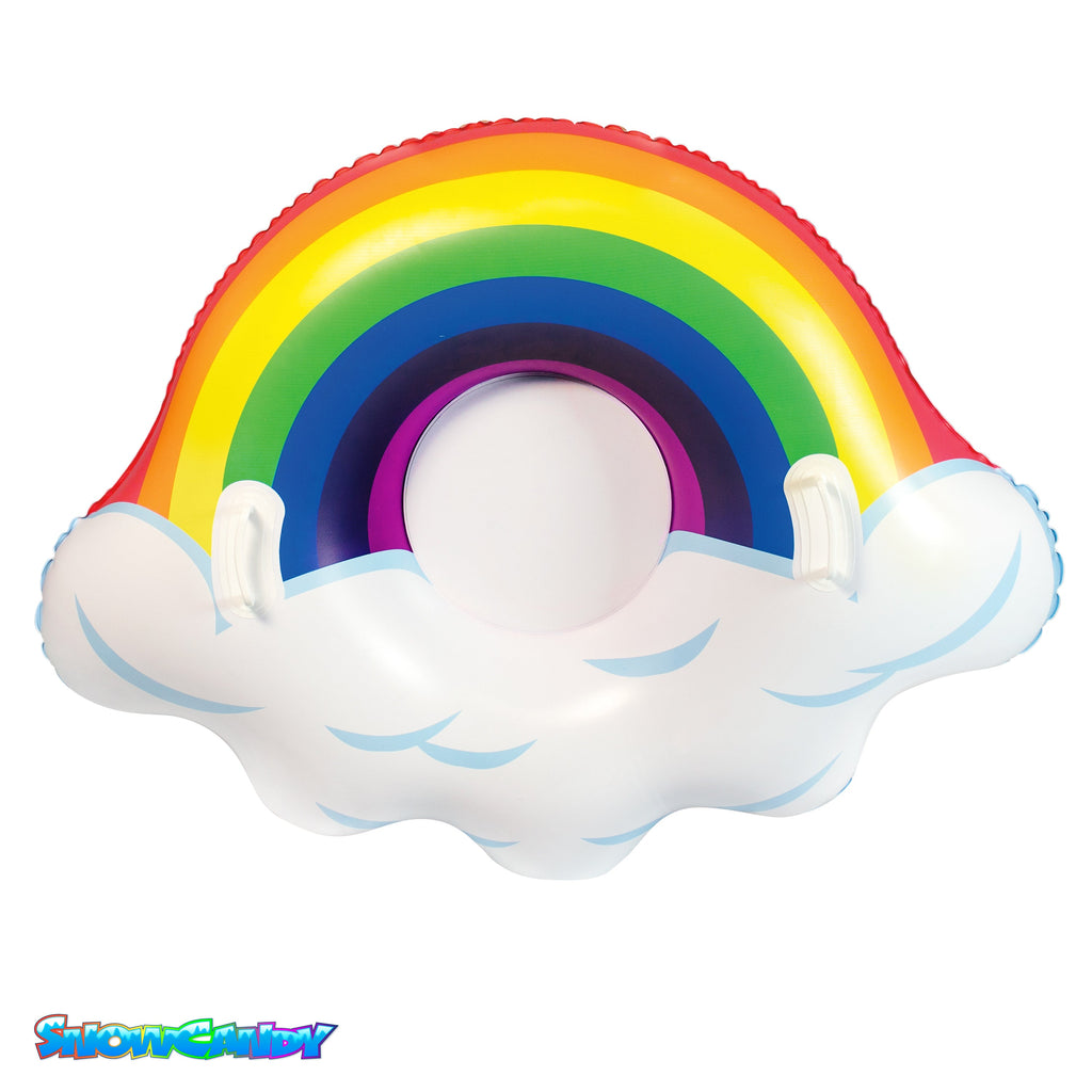 SnowCandy Arctic Rainbow Inflatable Snow Tube
